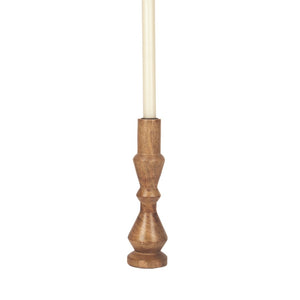 candle holder-wood geo